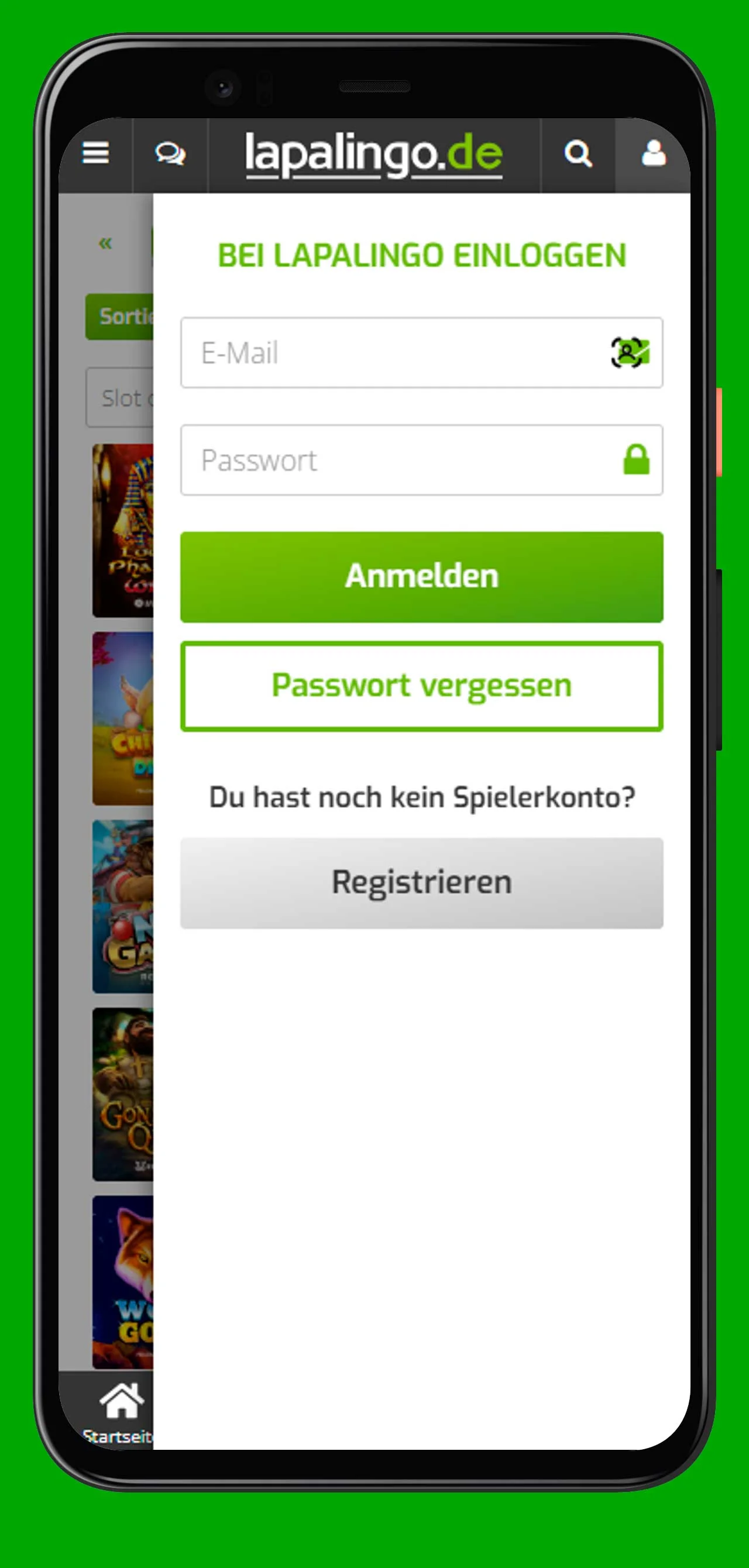 mobiler Login Lapalingo Casino